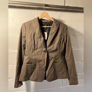 Ann Taylor blazer brown 6 petite NWT